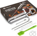 Meat Injector, Meat Injectors for Smoking with 3 Marinade Food Injector Syringe Needles, Injector Marinades for Meats, Turkey, Brisket; 2-oz Capacity by GreenHaven Gardens