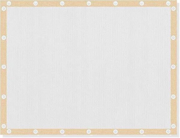 VICLLAX Shade Fabric Sun Shade Cloth with Every 2 FT Grommets for Patio Garden Pergola Cover Canopy 4x9 FT, Cream
