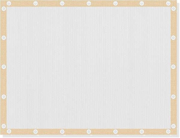 VICLLAX Shade Fabric Sun Shade Cloth with Every 2 FT Grommets for Patio Garden Pergola Cover Canopy 13x22 FT, Cream