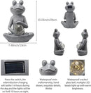 halpssfm Solar Meditating Yoga Frog Statue - Housewarming Gifts for Women/Mom - Zen Garden Figurines for Lawn, Patio, Yard, Porch Decor - Gift Ideas by GreenHaven Gardens