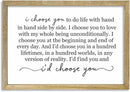 I Choose You To Do Life Sign Wall Decor 16X11 I Love You InchRomantic Marriage Art Wooden Framed Wall Hanging (Wood) by CozyNest Decor