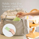 Olababy Fold N Go Silicone Baby Bib w Travel Case | Lightweight Design Eases Pressure Bruising for Infants & Toddlers by TinyTreasures Baby Boutique