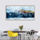 Framed Canvas Wall Art Indigo Abstract Mountain Pictures Wall Decor Blue Grey Orange Mountain Peaks Canvas Painting Prints Modern Abstract Artwork for Living Room Bedroom Decoration 29" X 58" by CozyNest Decor