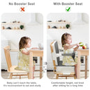 Toddler Booster Seat for Dining Table, Non-Slip Kitchen Chair Booster Cushion with Backrest and Adjustable Straps, Portable PU Waterproof Travel Baby Booster Increasing Cushion by TinyTreasures Baby Boutique
