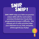 Skillmatics Scissor Skills Activity Book - Snip Snip, 25 Fun Cutting & Creative Activities for Preschoolers, 2 Child-Safe Scissors, Fine Motor Skills Craft Kit, Gifts for Kids Ages 3, 4, 5, 6, 7 by TinyTreasures Baby Boutique