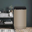17.7 lbs Full Automatic Washing Machine with LED Display Compact Washing Machine with Drain Dump, 10 Wash Programs and 8 Water Levels Ideal for Dorms, Apartments, RV, Gold, KB03 GOLD6-3 by CozyNest Decor