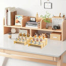 Display Wood Risers Wooden Stand 3 Tier Wood Racks Decorative Rectangular, 2 Set 6 Piece Cupcake Stands Cologne Perfume Organizer Dessert Showcase(Nature) by CozyNest Decor