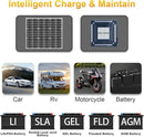 SOLPERK 50W Solar Batery Charger Solar Battery Maintainer + Upgrade 10A MPPT Charge Controller + Adjustable Mount Bracket for Car RV Boat Motorcycle,12V Solar Panel Kit Trickle Charging by CozyNest Decor