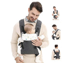 Baby Sling Carrier,4-in-1 Ergonomic Baby Backpack Front Carrier,Newborn to Toddler Wrap Lightweight Adjustable Baby Sling,Grey by TinyTreasures Baby Boutique