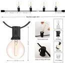 DAMAING Outdoor String Lights LED 50Feet G40 Globe String Lights with 27 Edison Plastic LED Bulbs,2700K Warm Glow Weatherproof for Indoor Outdoor Backyard Bistro Lights by GreenHaven Gardens