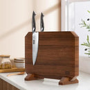 Magnetic Knife Block, Thickened Acacia Wood Kitchen Knife Holder Stand with Strong Magnets, Multifunctional Double Side Knife Storage Organizer for Kitchen Counter by CozyNest Decor