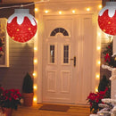 BRIGHTDECK Outdoor Christmas Ornaments, Lighted Pop-Up Outdoor Holiday Ball Decoration with 80 LED Lights, 8 Light Modes, Lighted Collapsible Holiday Decorations for Yard, Home (Red) by CozyNest Decor