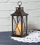 YAKii 14" Decorative Candle Lantern LED Flameless Candle Timer, Plastic LED Candle & Holder, Indoor & Outdoor Hanging Lights,Christmas Day Decoration (Antique Copper Brushed 2 PCS) by CozyNest Decor