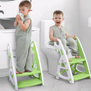 Primlect Potty Training Seat, 2-in-1 Toddler Toilet Seat with Step Stool, Ultra-Stable Potty Chair Attachment, Adjustable Seat and Step Ladder, Non-Slip Design, Splash Guard for Boys and Girls(Green) by TinyTreasures Baby Boutique
