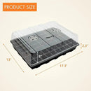 Gardzen Seed Starter Tray, 5 Pack Smiling Face Plant Germination Trays with Total 350-Cell, Seed Starter Kit with Humidity Vented Domes and Bases for Starting Vegetable Flower Herb Seeds 18" x 14" by GreenHaven Gardens
