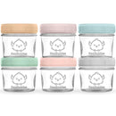 KeaBabies 6pk 4oz Glass Baby Food Containers with Lids - Leak-Proof, Microwavable Small Glass Jars, Baby Purees & Toddler Snack Storage Containers, BPA-Free, Dishwasher & Freezer Safe (Musk Dusk) by TinyTreasures Baby Boutique