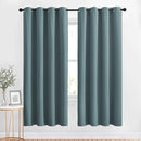 NICETOWN Blackout Curtains Panels for Bedroom - Thermal Insulated Solid Ring Top Blackout Window Curtain Panels for Flat/Apartment, Greyish Blue, 2 Panels, 52 x 72 Inch by TinyTreasures Baby Boutique