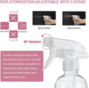 HOMBYS 8 Oz Empty Clear Glass Spray Bottles with Silicone Sleeve Protection Refillable Containers for Cleaning Solutions, Essential Oils, Misting Plants - Quality Sprayer - 3 Pack Boston Bottles by GreenHaven Gardens