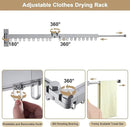 Bakala Clothes Drying Rack, Laundry Drying Rack Foldable, Heavy-Duty Space Saving Hangers, Wall Mounted Clothing Racks for Laundry Room Organization, Folding, Retractable 64" Clothes Dryer (Silver) by CozyNest Decor