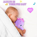 Fuzqq Baby Girl Toys 0-6 Months,Musical Stuffed Animal Plush Toy with Rattle,Soft Newborn Toy for 0 3 6 9 12 Months Girls,Baby Girl Gift,Purple by TinyTreasures Baby Boutique