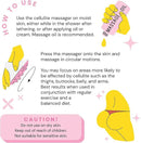 Scala Silicone Anti Cellulite Massager, Body Shower Scrubber, Cellulite Remover - Improve Circulation, Distribute Fat Deposits, Body Massager, Exfoliator, Fat Roller Use with Creams and Oils - Pink by CozyNest Decor