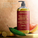 Majestic Pure Anti Cellulite Massage Oil for Massage Therapy - Refreshing, and Relaxing - Natural Oils with Vegan Collagen, Stem Cells & Cellulite Cream - All Skin Types - Men and Women - 8 fl oz by CozyNest Decor