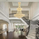 19-Lights High Ceiling Chandelier Modern Gold Crystal Chandeliers Large Foyer Chandelier Fixtures for Staircase Living Room Hallway Entryway (H47 x W31.5) by CozyNest Decor