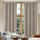Simplebrand Ava Blackout Curtains for Patio 108 Inches Long 2 Panels Set, Solid Thermal Insulated Room Darkening Rod Pocket Window Treatment Curtains Blackout Drapes, W50 x L108 Inch, Stone by TinyTreasures Baby Boutique
