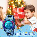 Kids Watch,Boys Watch for 3-15 Year Old Boys,Digital Sport Outdoor Multifunctional Chronograph LED 50 M Waterproof Alarm Calendar Analog Watch for Children with Silicone Band,Kids Gift by TinyTreasures Baby Boutique