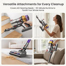 Xlife 550W Cordless Vacuum Cleaner 48KPa Powerful Suction, Long Runtime, Green Light Dust Detection, Adjustable Stick, Tangle-Free Brush for Pet Hair/Carpet/Hardwood Floors-P12 by CozyNest Decor