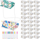 Shappy 30 Pcs Cardboard Folding Binoculars with Coloring Markers Paintable Make Your Own Paper Binocular 3x Magnification DIY Craft Toys for Boys Girls Birthday Party Supplies Class Activity by TinyTreasures Baby Boutique