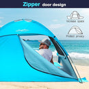 DLUCKY Beach Tent for 1/2/3/4/5/6 Person,Anti-UV Portable Sun Shade ShelterUPF 50+,Both Sides Extendable Floor,Extendable Awning,with 2 Ventilating Mesh Windows,Lightweight & Easy Setup. by TinyTreasures Baby Boutique