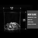 Mont Blanc Heavy Crystal Whiskey Glasses Gift Set of 2, Thick Freezable Bourbon Glass 1lb Each, Premium Whiskey Gifts for Men, Frozen Crystal Chills Cocktails, 10 oz by CozyNest Decor