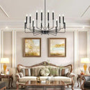 Modern Black Farmhouse Chandeliers, 16-Light Industrial Metal Chandelier Lighting, Classic Candle Hanging Pendant Light Fixtures for Kitchen Island, Living Room, Dining Room, Stair by CozyNest Decor