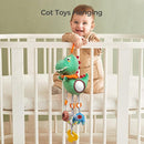 TUMAMA Baby Toys for 3 6 9 12 Months, Dinosaur Hanging Rattle Toys Crinkle Squeaky Sensory Toys with Mirror, Bell, Car Seat Stroller Mobile Toys for Boys, Girls Newborn Infant Toddler by TinyTreasures Baby Boutique