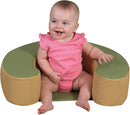 Children's Factory Woodland Sit Me Up, Foam Newborn Lounger, Indoor Soft Play Floor Pillow, Infant Support Seat, Baby Sofa for Nursery, Sage/Tan (CF349-053) by TinyTreasures Baby Boutique