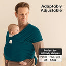 KeaBabies Baby Wrap Carrier - All in 1 Original Baby Carrier Newborn to Toddler Sling, Easy to Wear, Hands Free Bonding, Lightweight, Breathable Infant Wraps (Peacock Blue) by TinyTreasures Baby Boutique