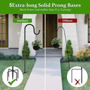 48" Shepherds Hooks for Outdoor, Heavy Duty Garden Bird Feeder Pole for Hanging Bird Feeder, Plant Baskets, Solar Light Lanterns, Outdoor Plant Hanger Hook with 5 Base Prongs,1 Packs by GreenHaven Gardens