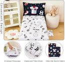 PERFEMET Sports Bedding Set Twin Size 4 Pcs Reversible Ball Sport Theme Comforter Set for Boys Girls Soft Reversible Navy Blue Baseball Football Kids Bed in a Bag(Sport, Twin) by TinyTreasures Baby Boutique
