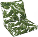 LVTXIII Outdoor Deep Seat Cushion Patio Seat and Back Cushion Set Seasonal Chair Cushion for Dining Arm Chairs, Wicker Chairs and Garden Furniture Decoration, 22"x22"x4", Palms Green by GreenHaven Gardens