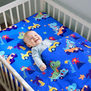 Cloele Dinosaur Crib Bedding Sets for Boys - 3 Piece Standard Size Baby Bedding Set Includes Crib Comforter Fitted Sheet Crib Skirt - Nursery Bedding Set for Boys and Girls by TinyTreasures Baby Boutique
