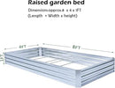 Galvanized Raised Garden Beds for Vegetables Large Metal Planter Box Steel Kit Flower Herb, 8x4x1ft by GreenHaven Gardens