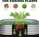 BPS 6-in-1 Metal Raised Garden Bed, 5.5x4 FT Galvanized Planter Raised Beds for Vegetables, Flowers 17'' Extra Tall by GreenHaven Gardens