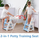 Potty Training Seat:2 in 1 Design Potty Seat for Toilet & Nursery Step Stool for Sink, Potty Training Toilet with Height Adjustable Ladder for Kids of All Ages (Arctic) by TinyTreasures Baby Boutique