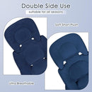 Infant Car Seat Insert for Newborn Girls Boys, Summer Mesh Baby Carseat Head Support with Strap Pads, Soft Reversible Baby Car Seat Insert Cushion Pad for Car Seat, Stroller, Bouncer, Swing, Blue by TinyTreasures Baby Boutique