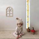 Kids Growth Chart, Wood Frame Fabric Canvas Height Measurement Ruler from Baby to Adult for Child's Room Decoration 7.9 x 79in (7.9 x 79in, Giraffe) by TinyTreasures Baby Boutique