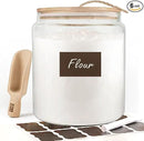 Urban Green Glass Jars with Airtight Lids, Airtight Glass Canisters with Locking Lids, (Bamboo-1Gal) by CozyNest Decor
