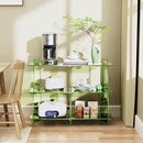 Acrylic Bookshelf, Small 3 Tier Open Bookcase for Small Spaces,Sofa Table, Hallway Entry Table for Home Living Room (Green, 39.4'' x 11.8'' x 31.5'') by CozyNest Decor