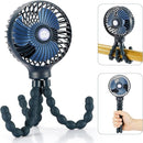 snawowo Mini Handheld Personal Portable Fan, Baby Stroller Fan, Car Seat USB or Battery Powered, with Flexible Tripod Clip on Student Bed Desk Bike Crib Treadmill Camping Traveling(Dark Blue) by TinyTreasures Baby Boutique