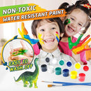 BAODLON Kids Arts Crafts Set Dinosaur Toy Painting Kit - 10 Dinosaur Figurines, Decorate Your Dinosaurs, Create a Dino World Painting Toys Gifts for 5, 6, 7, 8 Year Old Boys Kids Girls Toddlers by TinyTreasures Baby Boutique